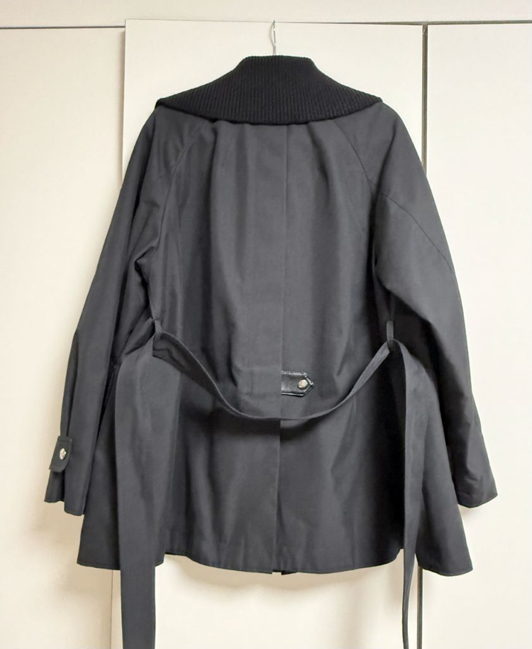 보브 니트 카라 자켓 블랙 55(1회 착용)--1