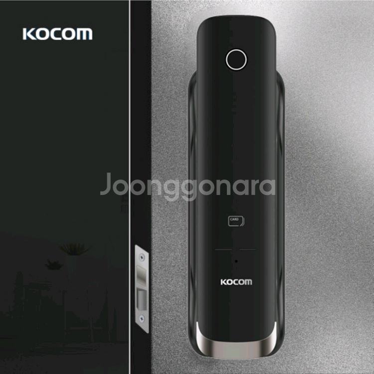 코콤 푸시풀 지문인식 무타공 도어락 + 월패드 송수신기--0