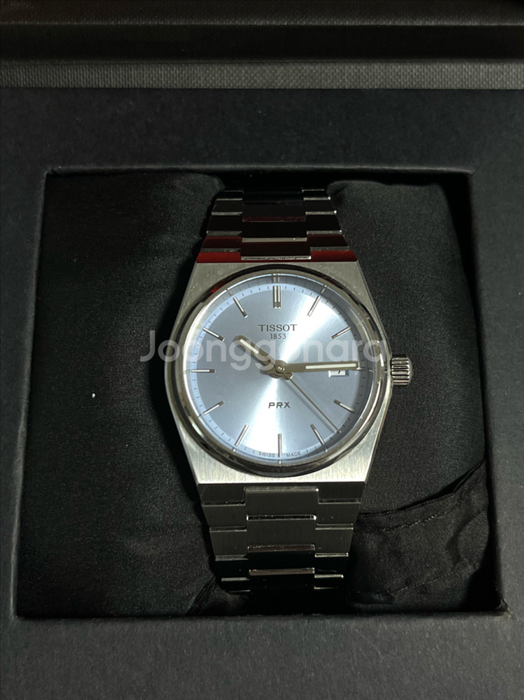티쏘 prx 스카이블루 쿼츠 35mm--0