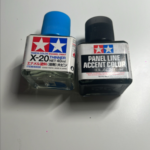 타미야 패널라인 엑센트 블랙 에나멜 신너 세트