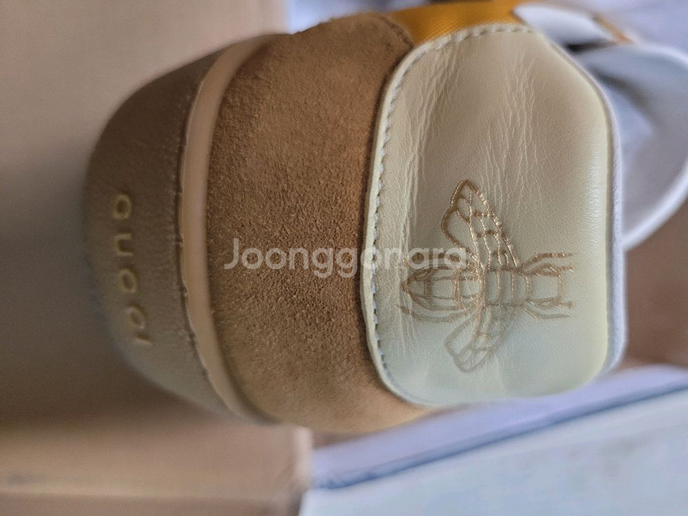 구찌 나이론 스웨이트 로우탑옐로우스니커즈 A급--1