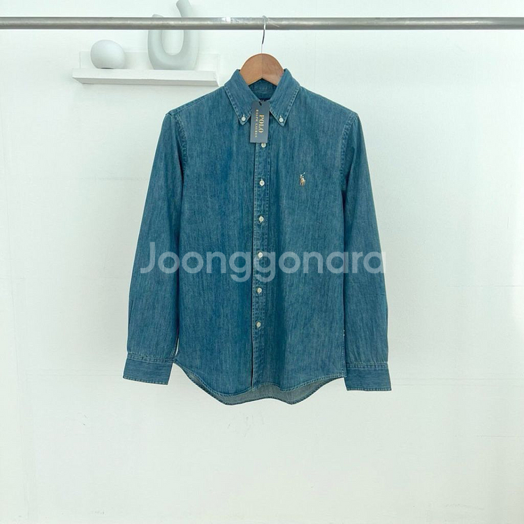 폴로 클래식핏 데님셔츠--0