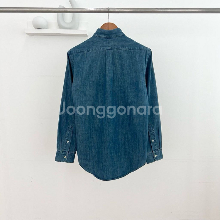 폴로 클래식핏 데님셔츠--1