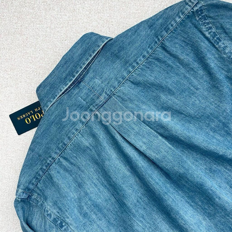 폴로 클래식핏 데님셔츠--2