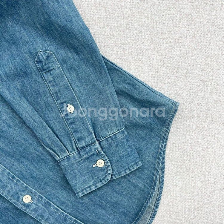 폴로 클래식핏 데님셔츠--3