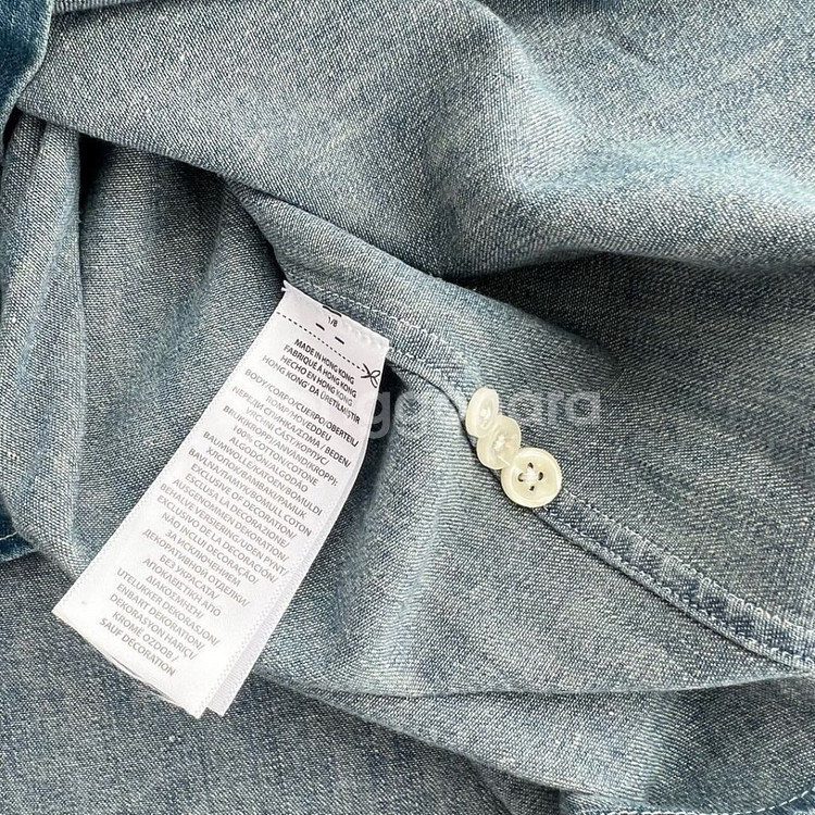 폴로 클래식핏 데님셔츠--7