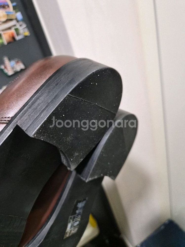 H&M 브라운 레더 몽크 스트랩 구두 eu42--3