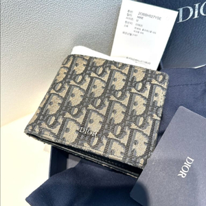 디올 오블리크 베이지 반지갑