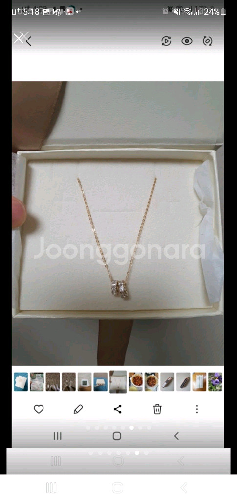 헤리안스 14k 도넛 팬던트만 2개--6