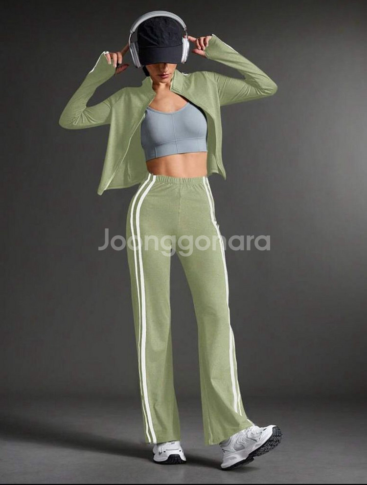 여성 트레이닝복 세트 올리브 그린 s--4
