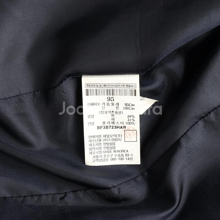 [M]빈폴 린넨 네이비 체크 민소매 미니 원피스 드레스--6