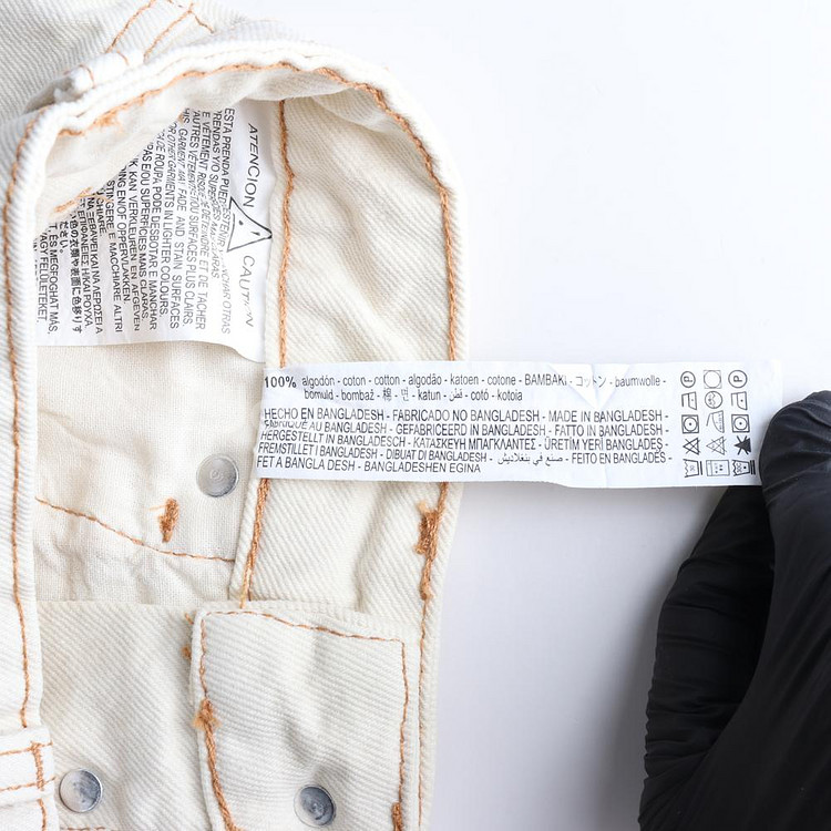 [XS]자라 크림 오트밀 컷아웃 데님 쇼츠 반바지 청반--5