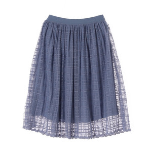 [S]듀엘 인디블루 레이스 레이어드 쉬폰 샤스커트 치마