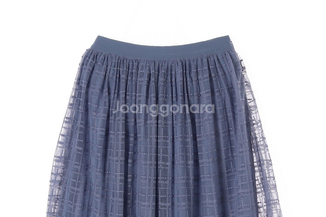 [S]듀엘 인디블루 레이스 레이어드 쉬폰 샤스커트 치마--1