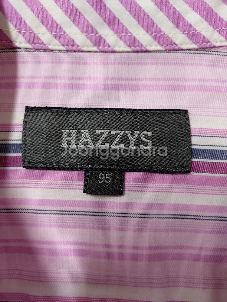 100)HAZZYS 헤지스 스트라이프 긴팔셔츠남방--3