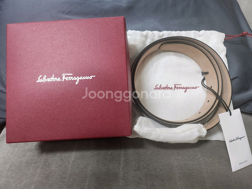 페라가모 간치니 로고 프리컷 벨트--0