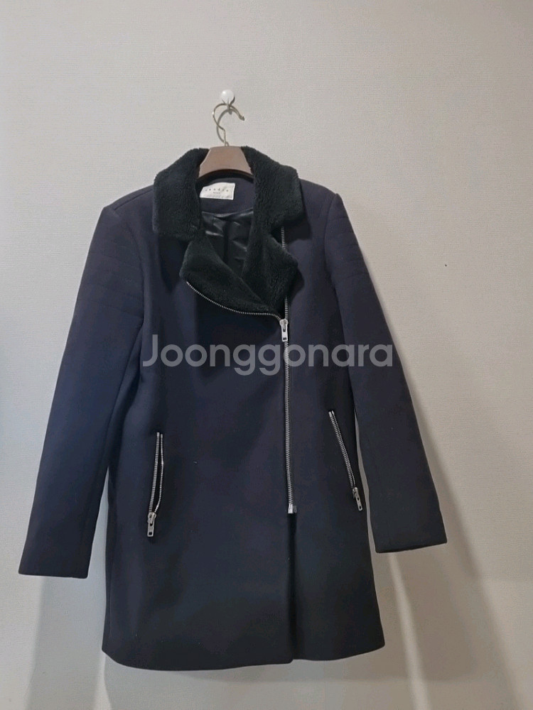 산드로sandro 파리 정품 무톤카라 울 코트--0