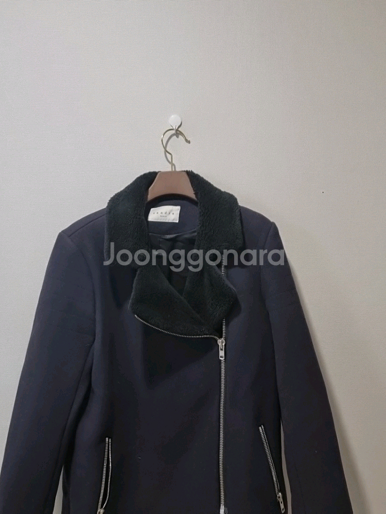 산드로sandro 파리 정품 무톤카라 울 코트--1
