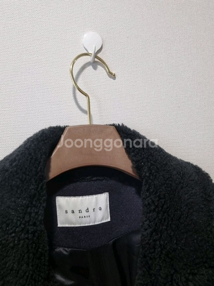 산드로sandro 파리 정품 무톤카라 울 코트--3