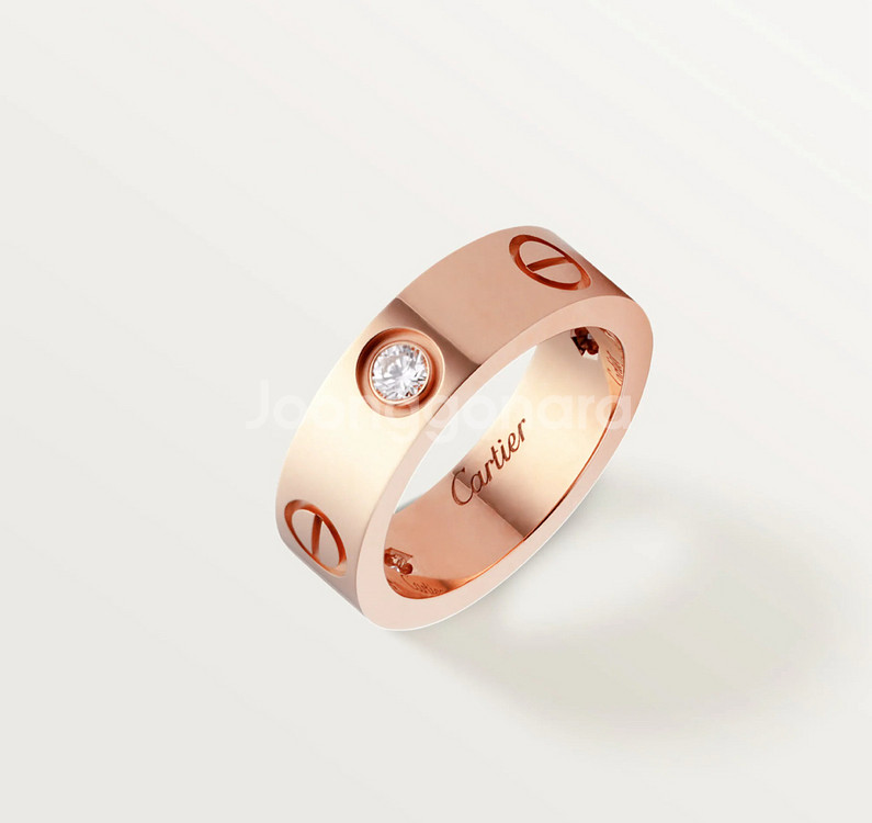 까르띠에 러브링 다이아몬드3개(핑크골드)--2