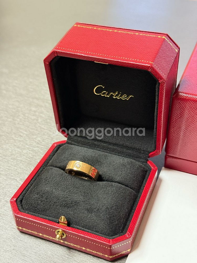 까르띠에 러브링 다이아몬드3개(핑크골드)--5