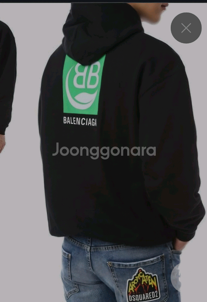 발렌시아가 BB로고 후드티맨투맨그린구찌루이비통디올프라다--2