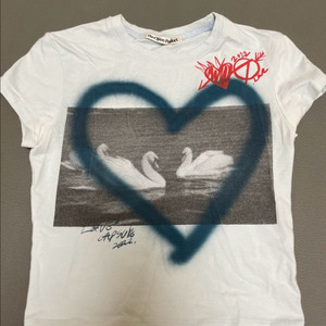 더오픈프로덕트 러브 베이비 티셔츠 스카이블루