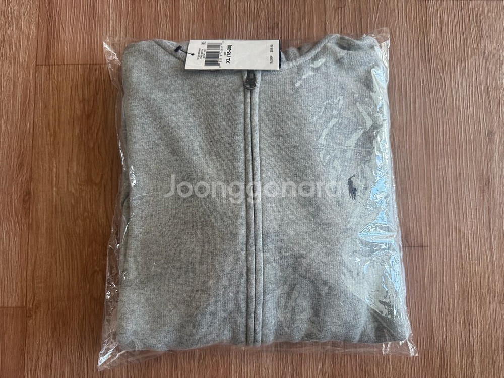 폴로 보이즈 후드집업 그레이 XL 판매합니다--0