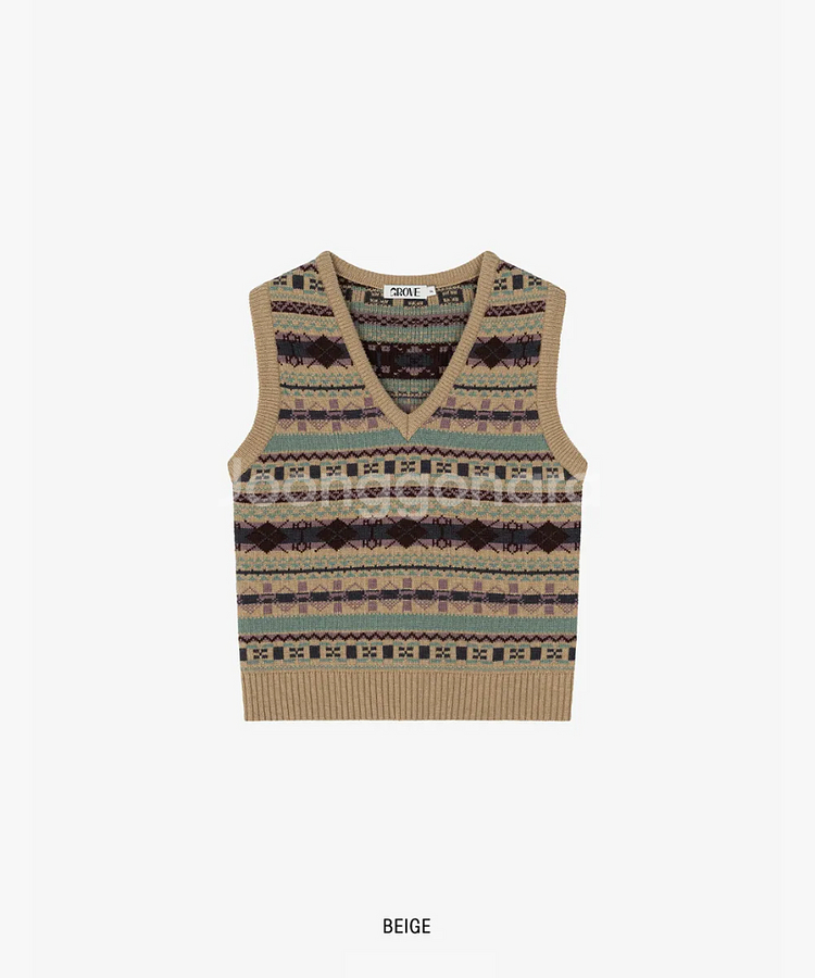 (새상품) 그로브 노르딕 니트 베스트 + 데님 팬츠 S--4