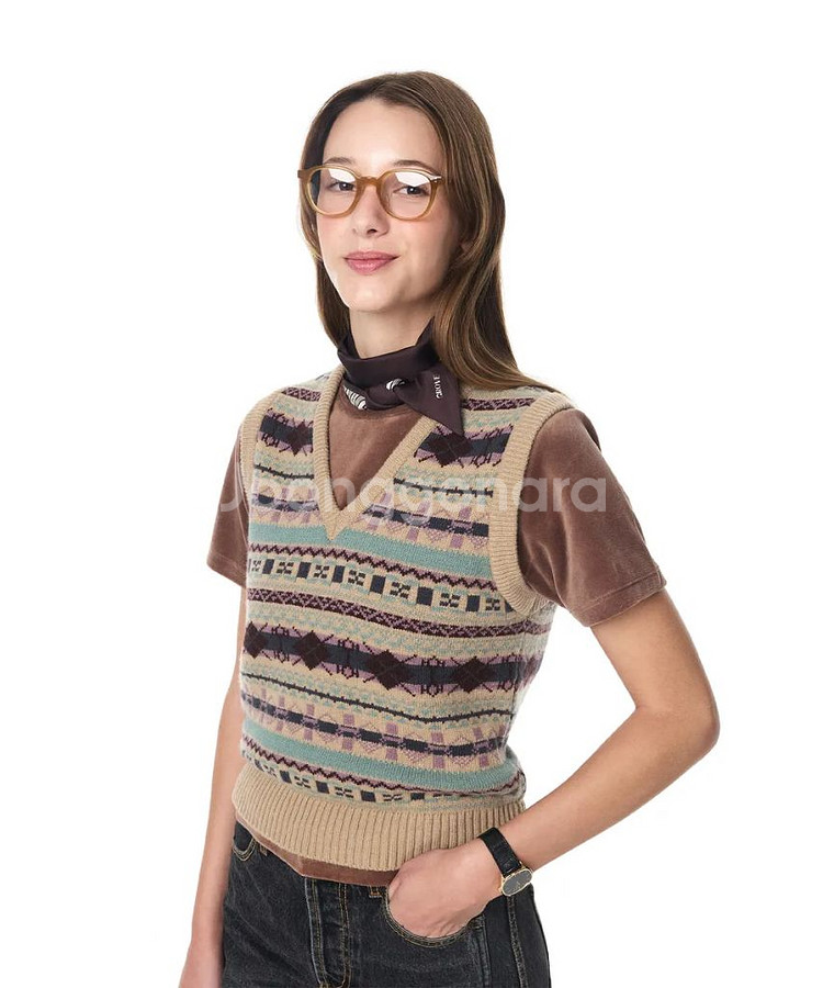 (새상품) 그로브 노르딕 니트 베스트 + 데님 팬츠 S--1