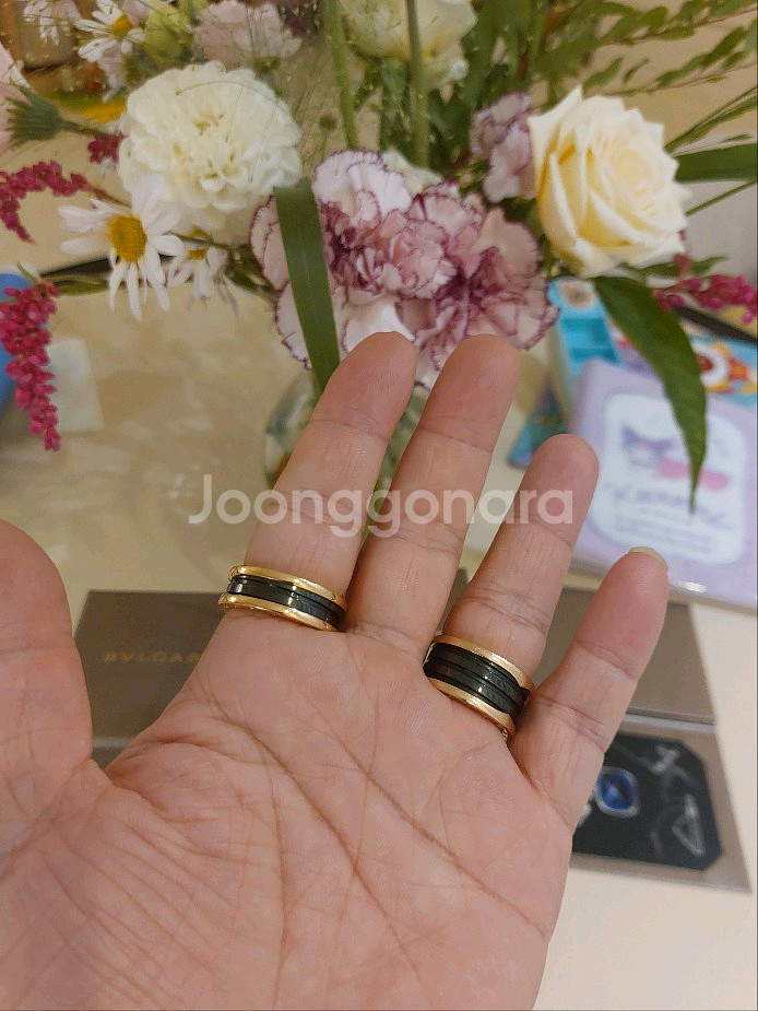 불가리 비제로원 링 반지 블랙 세라믹 65호--2