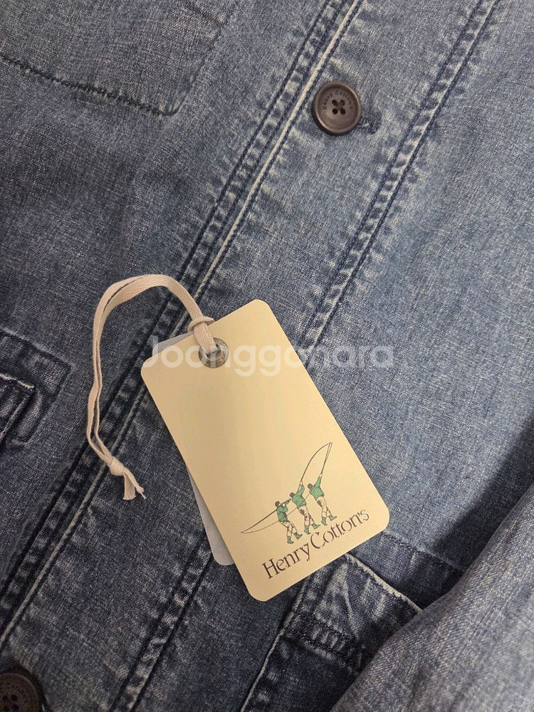 헨리코튼 데님 초어자켓 판매합니다 50사이즈--2