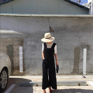 오르 ORR 점프수트 오버롤멜빵와이드팬츠 레이어드민소매