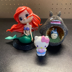이웃집 토토로 인어공주 키티 피규어 3개일괄판매 이미지