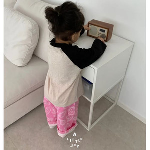 어리틀조이 페이즐리 핑크 팬츠 S