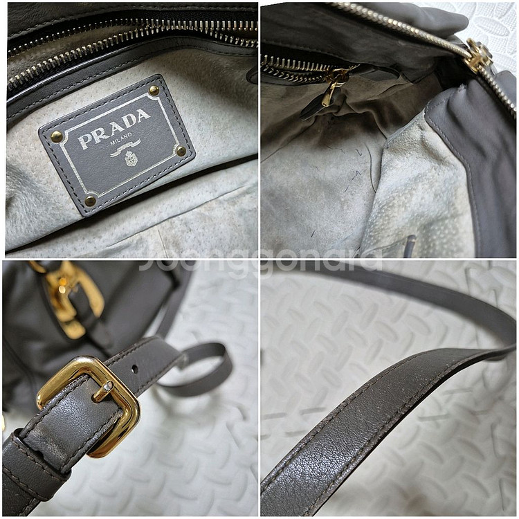 프라다 소프트 카프 토트 크로스백--8