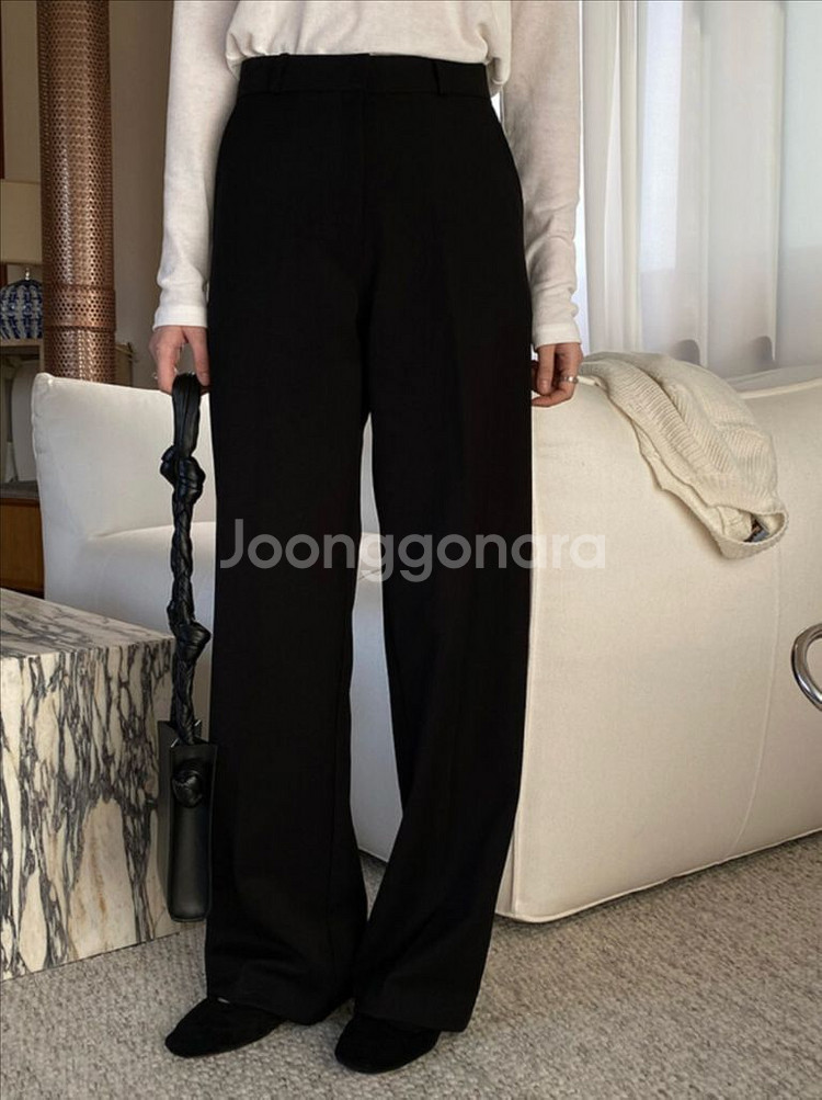 [새상품] 킨다베이지 에임 슬랙스 블랙 숏 S--0