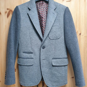 지오지아 배색 모혼방 자켓 95