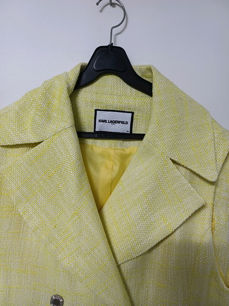 여성 칼라거펠트 트위드 롱베스트 (새상품.95) 이미지