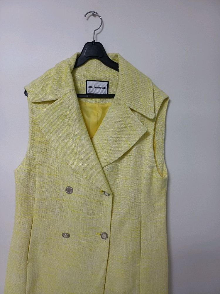 여성 칼라거펠트 트위드 롱베스트 (새상품.95) 이미지