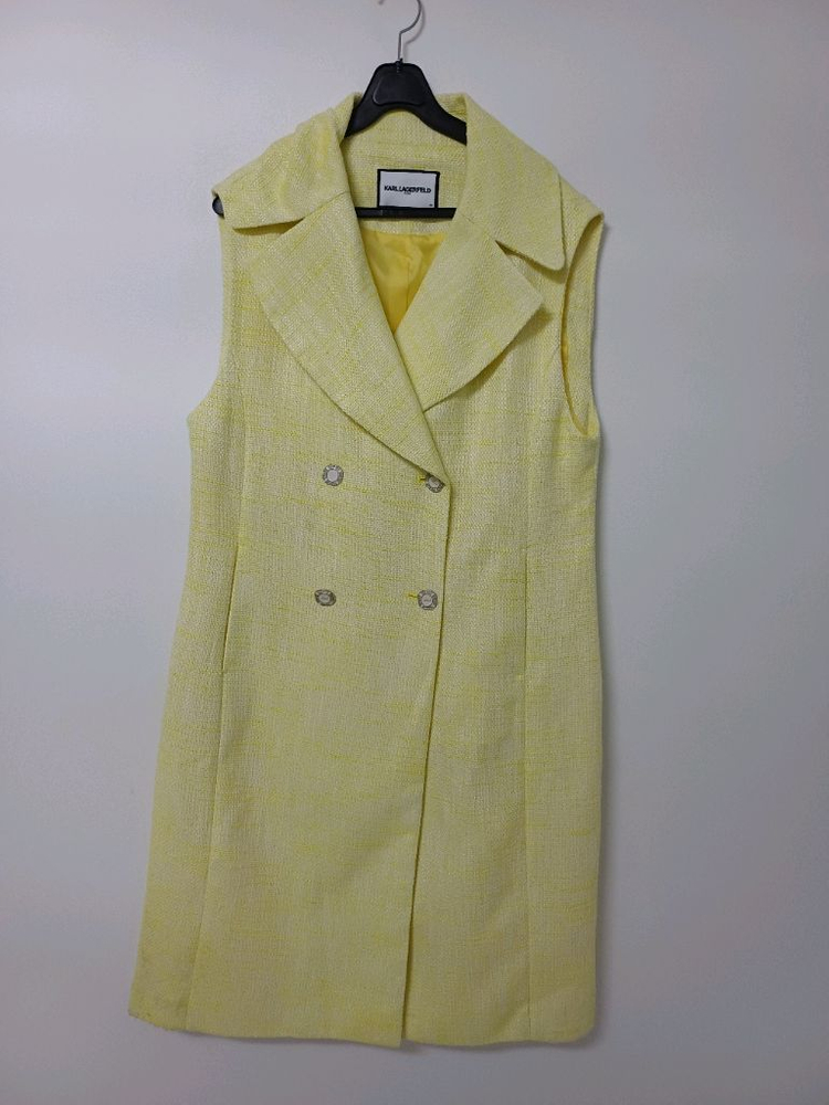 여성 칼라거펠트 트위드 롱베스트 (새상품.95) 이미지