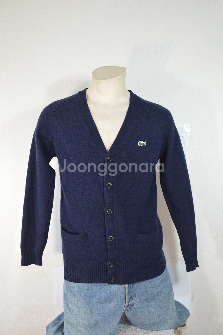 라코스테(프랑스산)/남/울/니트/가디건/95정도--0