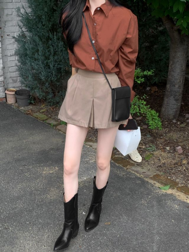 브라운 기본 셔츠 (새제품)--3