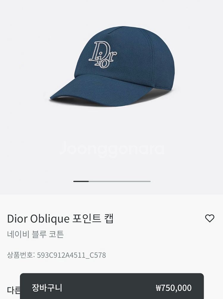 [M] 디올 Oblique 포인트 볼캡--8