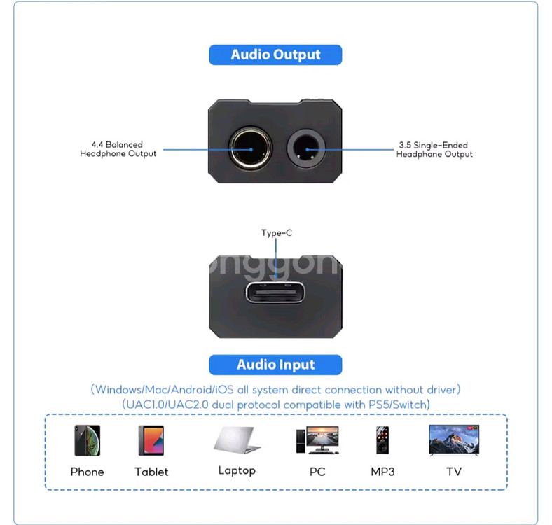 Aiyima h3 꼬다리 새상품 es9039q2m 칩셋--2