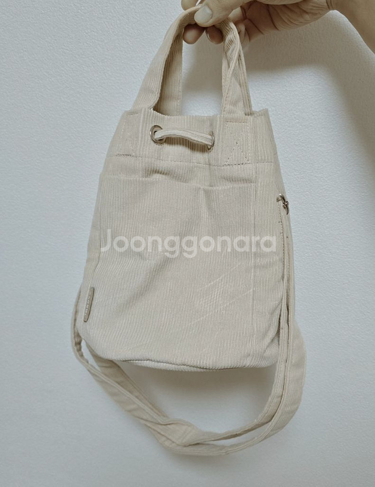 캉골 코듀로이 버킷백(새상품)--3