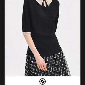 마인 컬러블록 니트 탑.타임더캐시미어