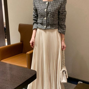 바이씨니 공작스커트 크림