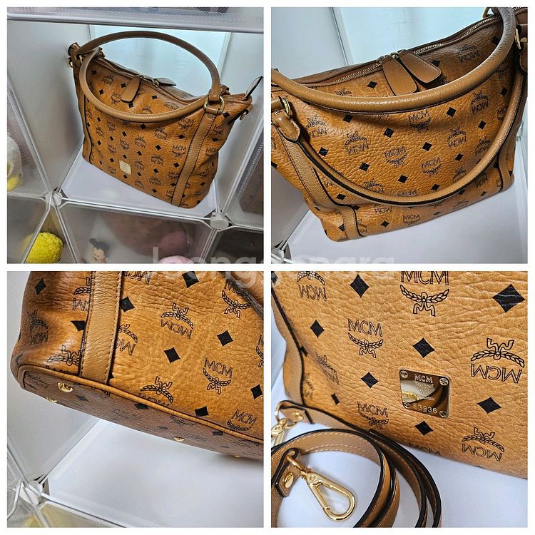 MCM 비세토스 꼬냑 엠씨엠 가방 숄더백 정품--1