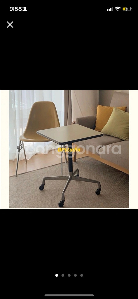 [새상품] 미드센추리 허먼밀러st 이동식,고정 테이블--0